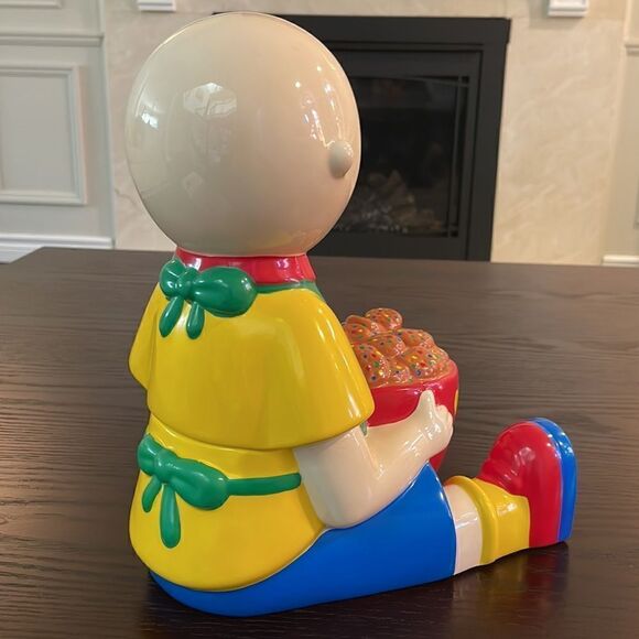 Caillou Ceramic Cookie Jar Excellent Condition Discontinued Primary Colours 11” - Picture 8 of 11